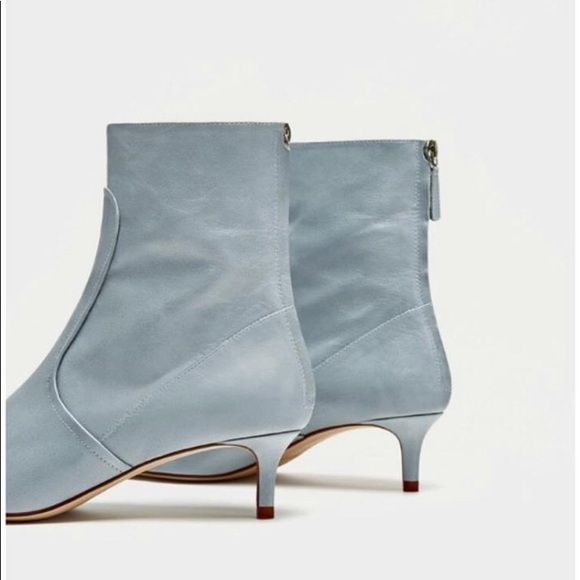 zara blue ankle boots